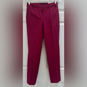 White House Black Market Women’s  the Slim Ankle Burgundy Dress Pants Sz 0L New